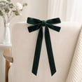 thumbnail image 4 of 10 Pack Velvet Christmas Tree Bows, lazos de terciopelo para arbol de navidad, 12.4 Inch, Pre-Tied Long Tail Velvet Ribbon Bows, Christmas Wreath Decorations, Gift Wrapping Bows and Garland Decor, 4 of 6
