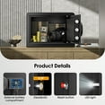 thumbnail image 6 of SRWTRCHRY 0.7 Cu. ft. Safe Box,Keys & Digital Keypad Lock, Home Safe for Money, Wall Mountable, Black, 6 of 12