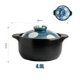 thumbnail image 2 of Ceramic Cooking Pot Hot Pot Casserole with Lid Clay Pot Japanese Donabe Slow Cook Saucepan Cookware Stew Soup Pot Porridge for Gas Household Porridge and Soup Casserole, 2 of 6
