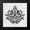 thumbnail image 2 of Lee C 15x15 Black Modern Framed Museum Art Print Titled - Textured Damask I on white, 2 of 5