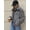 Black, variant on Women's Faux Fur Leather Cropped Coat Fleece Lined Warm Soft Fluffy Zip-Up Winter Outerwear