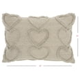 thumbnail image 5 of Whimsical Heart Detail Gray Lumbar Pillow, 5 of 5