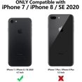 thumbnail image 2 of for iPhone SE 2020 Case, iPhone 7/8 Clear Case with Screen Protector Hard PC & Soft Silicone TPU Full Body Protection Heavy-Duty Shockproof Durable Case for iPhone SE 2020 4.7 inch,Rose Gold, 2 of 7