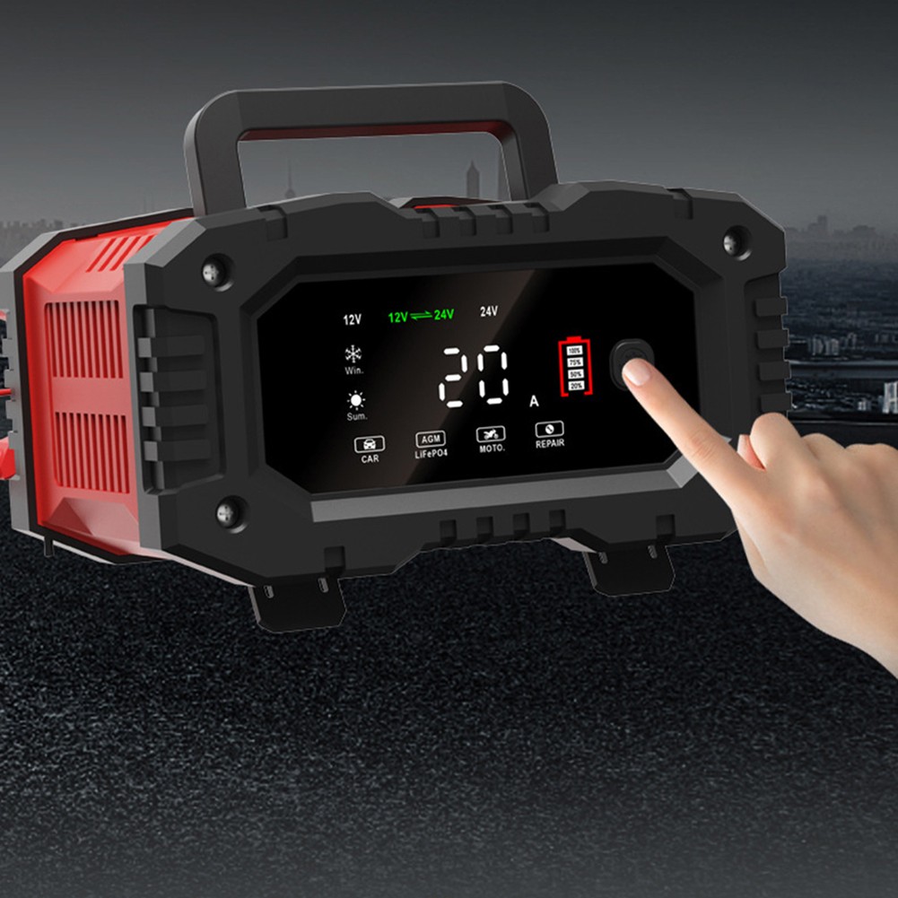 Car Battery Charger 12V/24V Smart trickle Charger,Lithium,Lifepo4,Lead Acid