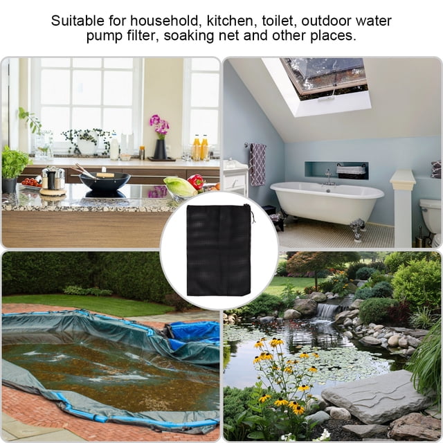 Colador De Bomba De Agua, Filtro De Malla Negro, Protege La Bomba De Agua 41 X 30 Cm 2 Piezas Para Filtro De Bomba De Agua Al Aire Libre Hogar