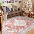thumbnail image 3 of Ultrug Vintage Rugs Soft Accent Area Rug Retro Distressed Medallion Carpet for Bedroom Living Room Home Decor,4'x6',Gold, 3 of 7