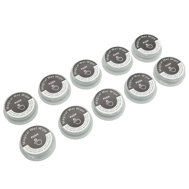 Toallita De Prensa, 10 Toallitas Húmedas Comprimidas Portátiles Desechables Mini Multiusos Para Viajes