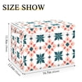 thumbnail image 5 of Yayeee Collapsible Cube Storage Bin with Lid Fabric Closet Decorative Basket with Handles, Flowers Geometric Pattern, 5 of 7