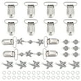thumbnail image 1 of DIY Pacifier Clip Teething Toy Set Making Finding Kits Including Alloy Links Connectors Metal Baby Pacifier Clips Platinum 70pcs/box, 1 of 7
