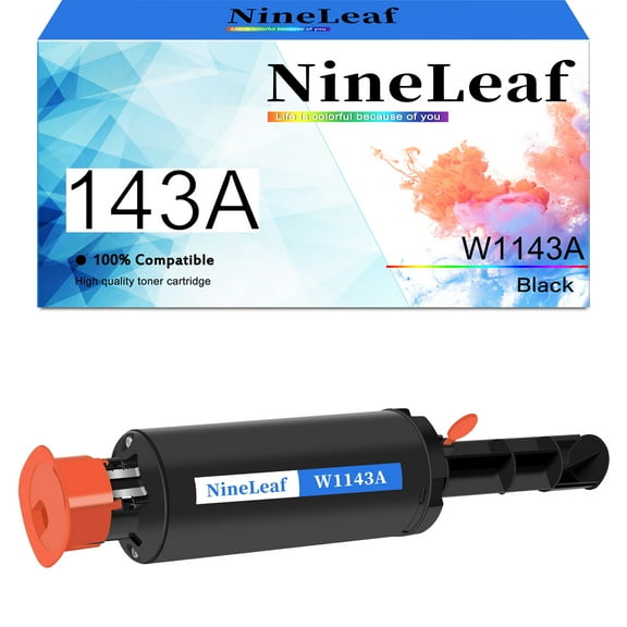 NineLeaf W1143A Compatible Toner Cartridge Replacement for HP 143A Black Toner Cartridge to use for Neverstop 1001nw Laserjet MFP 1202w 1202nw 1201n(1 Pack)