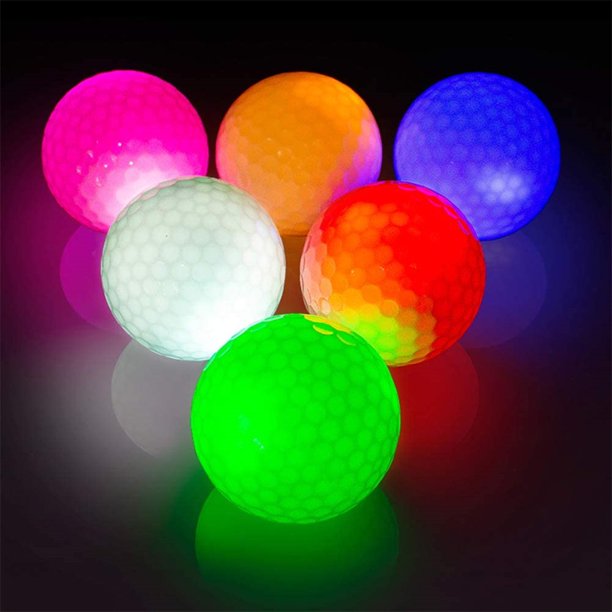THIODOON LED Golf Bunny Light Up Golfbälle Nacht Golfball leuchtet im Dunkeln leuchtende Golfbälle Perfekt für Nacht-Training und Golf-Langstreckenschüsse Golfbälle Pink rot blau grün Gelb weiß Ormromra LN-1791