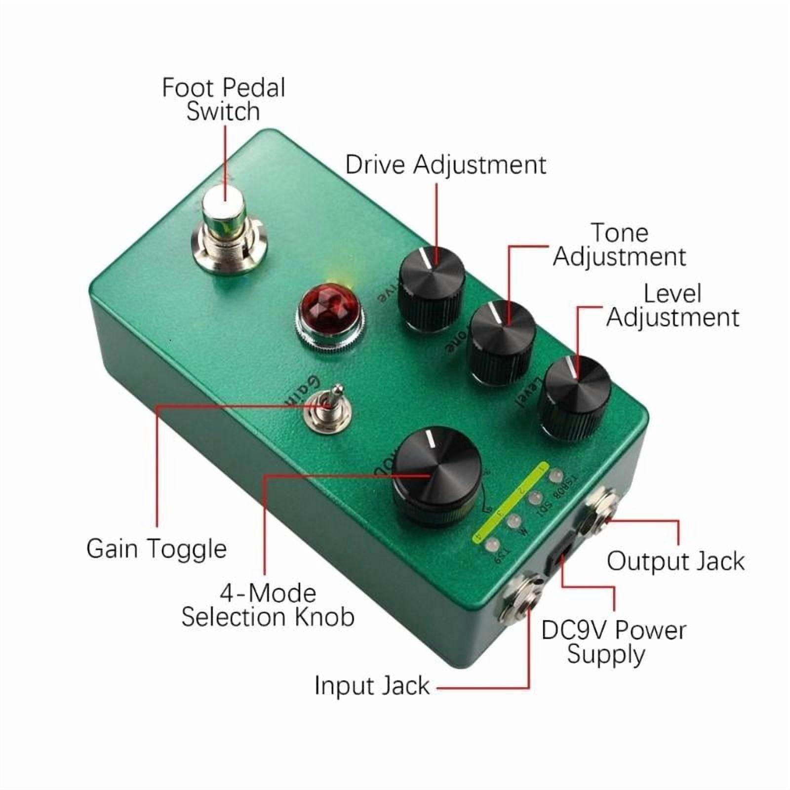 CEORPER Guitar Effects Fuzz Distortion Electric Guitar Effect 4 Selector Button