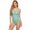 Blue, variant on Women Sexy One Piece Bodysuit Deep V Neck Lingerie Backless Floral Lace Teddy Nightwear BETT