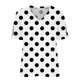 thumbnail image 5 of ICHUANYI Clearance Women Summer Sexy Gradient Print Regular V Neck Women Short Sleeves Top(White, XL) ICHUANYI WER2023081100622, 5 of 5