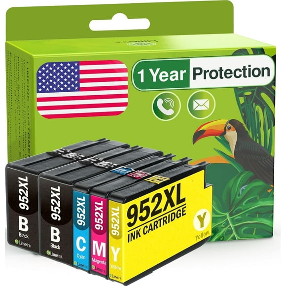 TRAHOO-Compatible Ink Cartridges Replacement for HP 952xl Ink Cartridges Combo Pack for HP 952 Ink Cartridges Combo Pack for HP Ink 952 XL Black and Color for HP952XL for 8710 Printer for HP952 5p