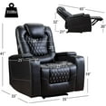 Bonzy Home Overstuffed Electric Home Theater Seating PU Leather