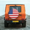 thumbnail image 4 of Haiem Spare Tire Cover , Wheel Cover with America Flags3 printed, Camper Spare Tire Cover Fit for Jeep Wrangler Rv SUV Truck Travel Trailer-15 inch, 4 of 8