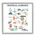 thumbnail image 4 of Stupell Industries Educational Nautical Alphabet Learning Chart Marine Wildlife Graphic Art Gray Framed Art Print Wall Art, Design by Dishique, 4 of 5