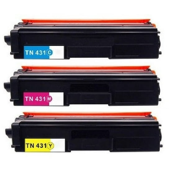 Compatible with Brother TN-431 C/M/Y Toner ECOtone Rem. Toner Cartridges - 3 Color Cartridges Combo Pack - 1.8K/ea