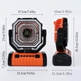thumbnail image 3 of 20000mAh Rechargeable Camping Tent Fan with Remote Control & Emergency Light, USB Power Bank Oscillating Fan for Camping Fishing Hiking Outdoor Use, 3 of 7