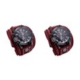 thumbnail image 1 of Qarigey Men Wrist Watches Male Watch Bangles Comfortable Strap Leather Wide for Men 2piezas Rojo, 1 of 1