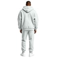 thumbnail image 4 of Fleece Hoodie Track Suits for Men - 2 Piece Set Heavyweight Hoodie and Sweatpants - Drawstring Pullover Hoodies Kangaroo Pocke Workout Jogger Sweatpants ,Daily Wear, 4 of 6
