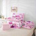 thumbnail image 6 of jejeloiu Pink Disco Cowgirl 7-Piece Twin Bedding Sets Kids,Girly Western Pattern Bedding Comforter Set,Reversible, 6 of 7