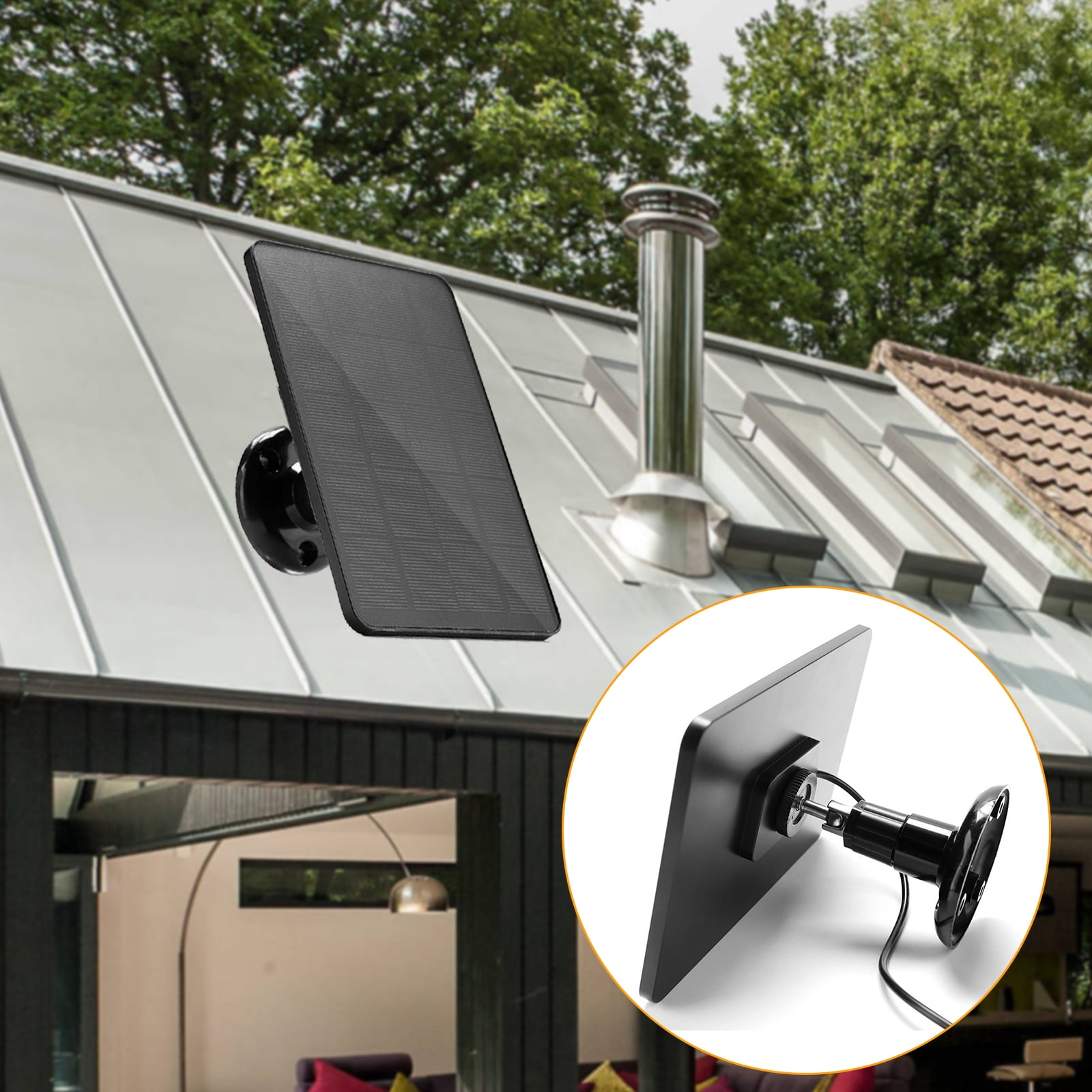 Recharger,Ft Cable Fit With 10w 5v Doorbell Adjustable With Ip6 Waterproof 9.8 Ft Cable Panels Port / 9.8 Panel Camera Solar Panel Camera Ip6 10w 5v Solar With Dc5521 Port