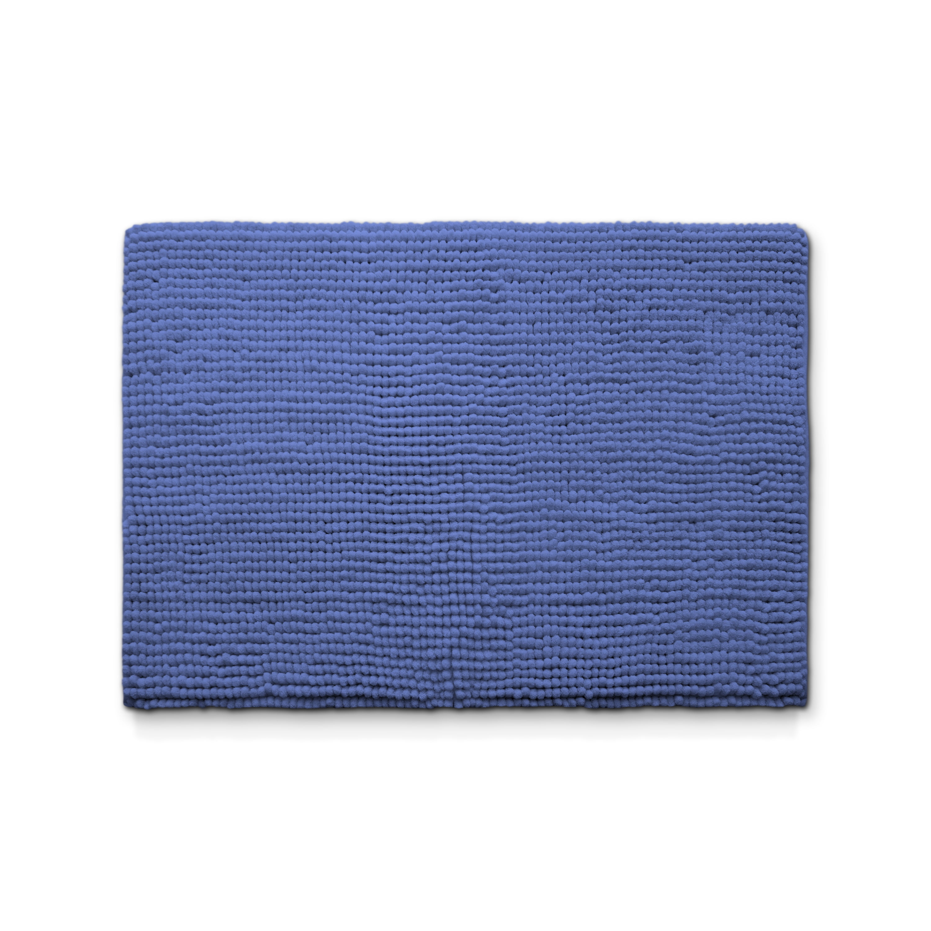 (4 pack) Your Zone Kids Blue Memory Foam Noodle Single Bath Rug with Nonslip Backside