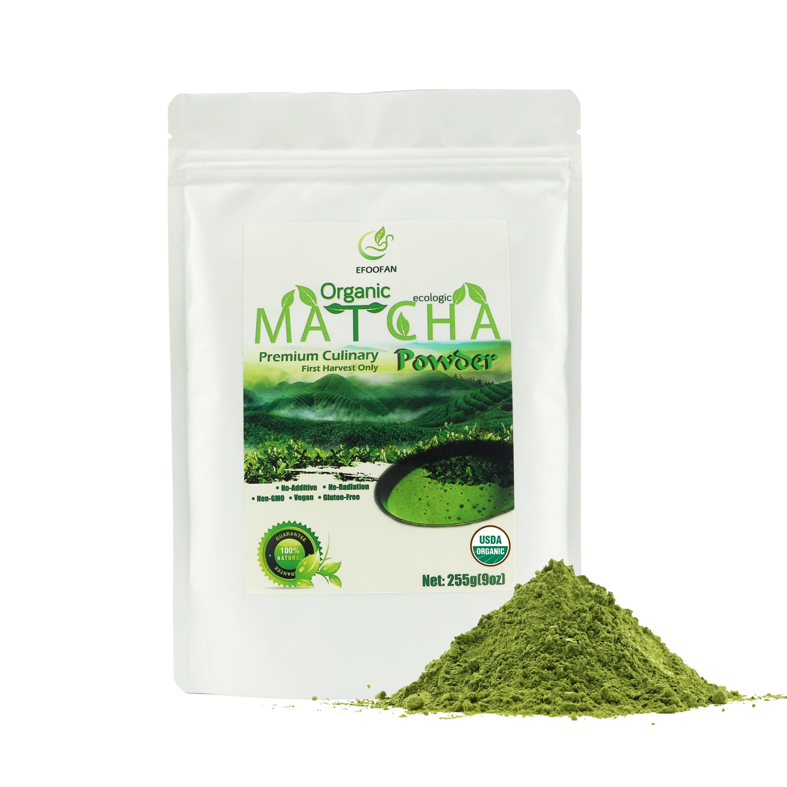 Organic Premium Culinary Matcha Green Tea Powder, 255g(9oz), First Harvest & Tencha Style by EFOOFAN