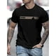thumbnail image 1 of Camiseta informal de cuello redondo para hombre con estampado "FUTURE", manga corta, tejido de punto, 100 % algodón, ligeramente elástica, corte regular, top de verano - Negro, camiseta deportiva de o, 1 of 5
