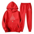 thumbnail image 3 of CONZONE Men's Sweatsuit 2 Piece Sets Mens Jogging Tracksuit Set Xmas Tree Graphic Pullover Hoodies Sweatpants Soft Sweat Suit for Men Cozy Fall Winter Track Suit, 3 of 5