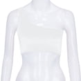 thumbnail image 6 of Outfmvch crop tops for women Ladies Single Shoulder Crop Sport Bra Slim Camis Tank Vest womens tops tank top for women crop tops White, 6 of 9
