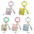 thumbnail image 3 of Luminous Silicone Keyring Bracelet Beaded Wrislet Keychain for Women Girl Card Wallet Car Keys Chain Holder Bangle Key, 3 of 3