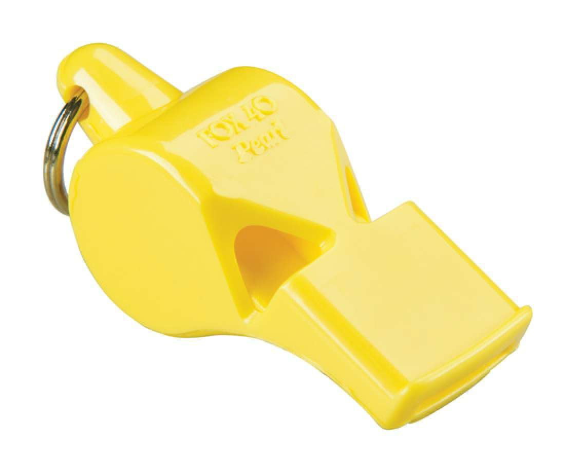 Yellow 2-Pack Fox 40 Pearl 2-Chamber Pealess Whistle 