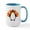 White/Blue Inside, variant on CafePress - Penguin Pilgrim Turkey Mash Up Mugs - 15 oz Ceramic Large White Novelty Mug