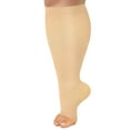 thumbnail image 2 of BYHONG Chaussettes pour Femmes Chaussettes de Compression Solides Chaussettes de Sport Chaussettes Décontractées Mollet Grande Taille Chaussettes de Compression Chaussettes de Course Femmes Beige TTG, 2 of 4