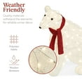 thumbnail image 6 of Best Choice Products Large Lighted Polar Bear Family w/ 145 Pre-Strung LED Lights, Zip Ties, Ground Stakes - Red/White, 6 of 8