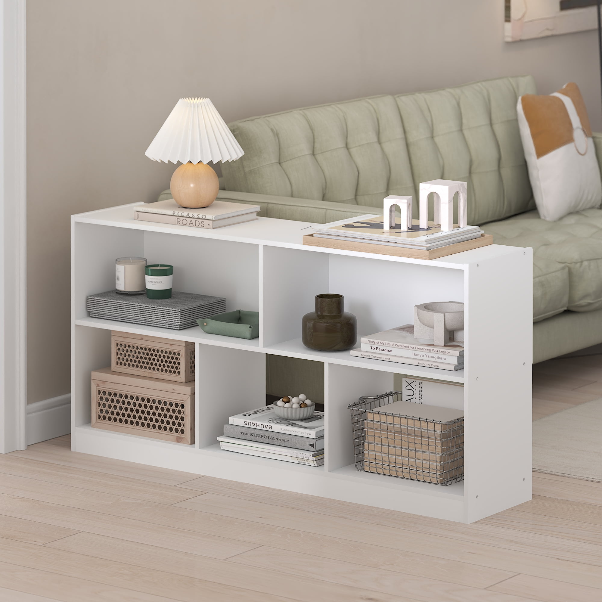 Furinno Basic 3x2 Cube Organizer Shelf Storage, Bookcase, White
