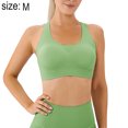 thumbnail image 2 of Sujetador deportivo de cuello alto y largo para mujer: sujetador de yoga con espalda cruzada y relleno, top corto sin mangas con sujetador incorporado, 2 of 6