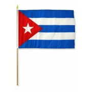 12x18 12"x18" Wholesale Lot of 12 (Dozen) Cuba Stick Flag wood staff