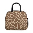 thumbnail image 2 of Insulated Lunch Bag for Women, Floral Print Oxford Fabric Lunch Box, Leakproof Thermal Cooler Tote for Work, School & Picnic, Leopard Animal Print, 2 of 5