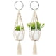 thumbnail image 1 of Paquete de 2 / 3 perchas para plantas con dijes de espejo de plantas suculentas artificiales Hugtrwg Para estrenar, 1 of 7