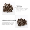 100 Pcs Solid Wood Beading Wood Beads Coffee Color Beads Garland DIY