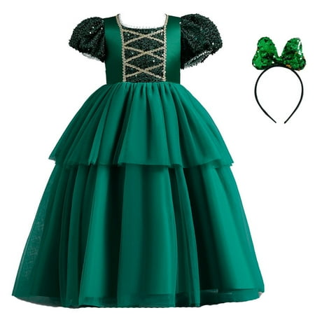 

Girls Fashion Dresses Baby Toddler Kids Little Girls Princess Wedding Birthday Dress Xmas Clothes Sequin Tulle Dress Pageant Gown Party Dresses With A Hair Band