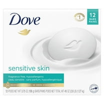 Dove Sensitive Skin Moisturizing Beauty Bars - 12 ct