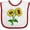 White and Red, variant on Inktastic Pair of Sunflowers Boys or Girls Baby Bib