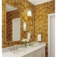 thumbnail image 3 of S4Sassy Self-Stick Decorative Wallpaper, Abstract Leaf Wall Paper, Textured Vinyl Waterproof Contact Paper, Yellow, 25"X 240" Removable Renter Friendly Walls Covering For Bedroom, Dining Room, 3 of 8