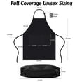 thumbnail image 4 of Aovky 2 Pack Chef Apron, Adjustable Bib Apron for Cooking with 2 Pockets Water and Oil Resistant Kitchen Apron for Women Men Crafting BBQ Drawing, Black, 4 of 8
