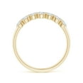 thumbnail image 2 of ANGARA Natural Diamond Two-Layer Cobblestone Ring in 14K Yellow Gold for Women (Size-2.5mm| Color-G| Clarity-VS2) | April Birthstone, Anniversary, Jewelry Gift for Women | Natural Diamond Ring, 2 of 9